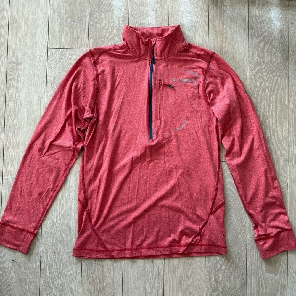 Columbia Diamond Peak 1/2 Zip Long Sleeve Sweater for Men in Red Heather Size S